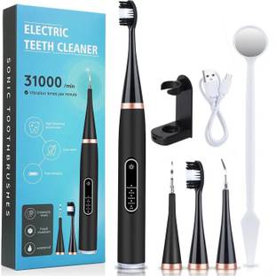 Obvie Sonic Electric Toothbrush for Adult with 5 Brushing Modes, 4 replace Brush Heads Electric Toothbrush