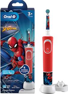 Oral-B Kids Spiderman, 2 Fun Modes, 2 Min Timer,Rechargeable Electric Toothbrush