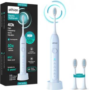 athian Jumbo Rechargeable Battery Electric Toothbrush with Brush Stand 40k vPM Electric Toothbrush