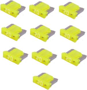 PBROS 10 Pieces 20 Amp Car & Bike Low Profile Micro Mini Blade Fuse Small Fuses (20 Amp) 10 Pieces 20 Amp Car & Bike Low Profile Micro Mini Blade Fuse Small Fuses (20 Amp) Electrical Fuse