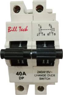 Rgtas Double Pole -40 Amp Bill Tech MCB Changeover Double Pole Electrical Fuse