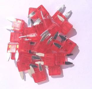 Elco 20 Pieces Mini Size Blade Fuse -10 AMP 20 Pieces Mini Size Blade Fuse -10 AMP(Pack of 20) Electrical Fuse