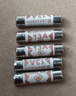 gobagee Ceramic Fuse- 13 amp Size 6X25 (pack of 5) Electrical Fuse