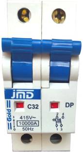 jmD Gold 32A C Curve 415 Volts Double Pole MCB32ADP MCB