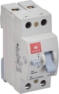 HAVELLS RCCB 'AC' Type DP PVC Plastic Base Model DHRGCTDF100063 MCB