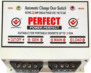 Savy 32 Amp Perfect Automatic Change Over Switch, 220V AC SP for Gensets, D.G Sets Perfect CO 32 A-01 MCB