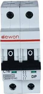 Dewon Electric 16A C TypeDP MCB 10kA 16A MCB