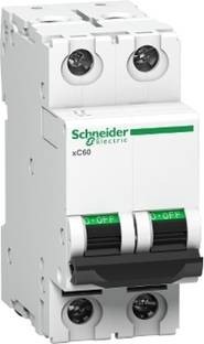 Schneider Electric SchneiderElectric Acti9 xC60 2P C 10A MCB IS/IEC 60898-1 - A9N2P10CGN A9N2P10CGN MCB