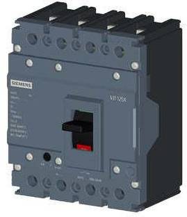 SIEMENS 3VJ10123EB420AA0-125A 4P 25kA FRM: VJ10 125X TM ATFM 415VAC 50Hz 3VJ10123EB420AA0 MCB