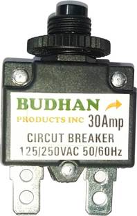 BUDHAN PRODUCTS INC 30 Amps CIRCUIT BREAKER | Overload Protector AC 125/250V 30A / 30Amp Load Switch 30 Amps CIRCUIT BREAKER | Overload Protector AC 125/250V 30A / 30Amp Load Switch MCB