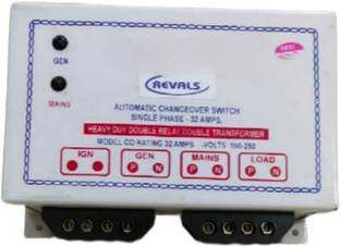 REVALS Automatic Changeover Switch 32 Amp | single Phase Input Supply 250V AC Current Automatic Changeover Switch 32 Amp | single Phase Input Supply 250V AC Current MCB
