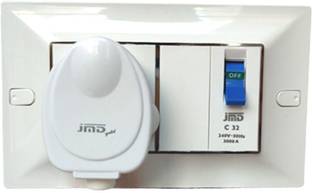 jmD Gold Modular AC Box with 32Amps Single Pole MCB Enclosure & Heavy Duty ISI Plug Top MCB