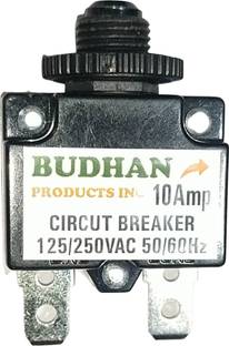 BUDHAN PRODUCTS INC 10 Amps CIRCUIT BREAKER | Overload Protector AC 125/250V 10A | 10Amp Load Switch 10 Amps CIRCUIT BREAKER | Overload Protector AC 125/250V 10A | 10Amp Load Switch MCB