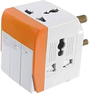 valida 3 Way Universal Multi Plug with Individual Switch and Indicator 3 way switched adaptor Three Pin Plug