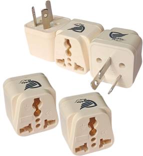 vadda bai Pack of 5 Travel Adapter Plug for India to Australia, China, New Zealand & More (Type I) Conversion Plug Small and Light Weight Design Three Pin Plug