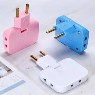 BYKOINE 180 Degree Rotatable Wireless Mini Slim Outlet Adapter 250 A Three Pin Socket