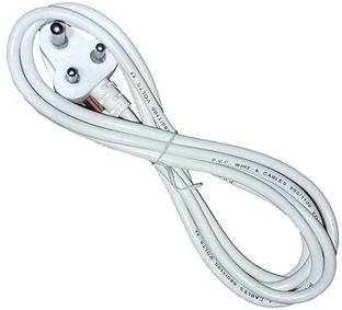 Quick Click Goods 2.5 M Electric Cable Cord 3 Pin Wire for TV Cord, Cooler, Fan, Mixer juicer Grinder Three Pin Plug