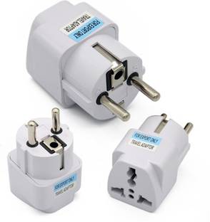 vadda bai 3 Adapter For India To European Plug Converter suitable for South Korea, France, Germany, Russia Two Pin Plug