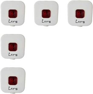 VUVAIL Fancy Model 3 Pin Top Plug Heavy Duty, Durable for Home & Office With Red Led Indicator PC 5A Pack Of 5 Pcs Three Pin Plug