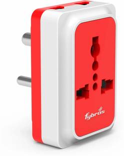 Fybros 8097 Sliq Universal Travel Adapter | 2 Year Warranty|Multi Plug Socket with Indicator Three Pin Plug