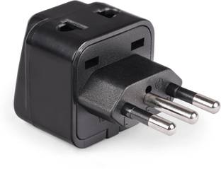 OREI India to Italy Type L - 2 in 1 India to Italy, Libya, Chile Type L Travel Adapter Plug - 2 in 1 Three Pin Plug