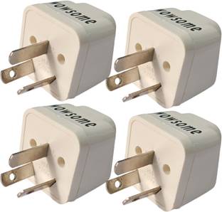 WOWSOME 4 Pcs. Travel Conversion Plug Adapter India to Australia, China, New Zealand (Type I) 10A 250V Australia Converter Plug Three Pin Plug