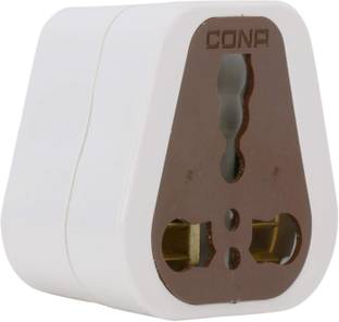 PM Cona 2496 - X5 3 Pin Converter 6/16A (Pack of 3 Pcs) Three Pin Plug