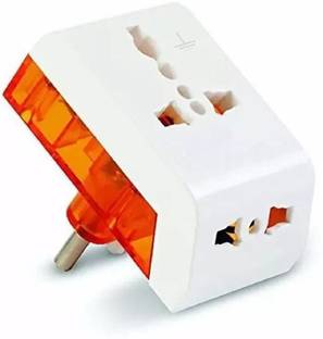 WHITEBRIGHT Electrical Socket 3 Pin Multi Plug Multi Socket White Three Pin Plug