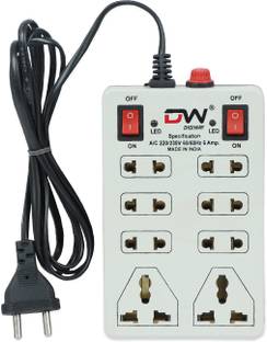 DIGWAY 8+2 MINI 8+2 MINI STRIP MULTIPLUG EXTENSION BOARD(2 Mtr Cord length) Two Pin Plug
