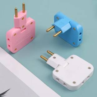 ethoss ecom 3 Plug Socket | 3-in-1 Rotating and Foldable Wall Plug Adapter Ultra thin 180 degree Wall Socket | Space-Saving Multiplug power socket Three Pin Plug