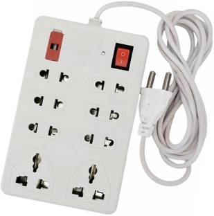 TOOLART 8 Sockets 1 Switches extension board (Cord Length:-2.5M) ev52 8 A Two Pin Socket