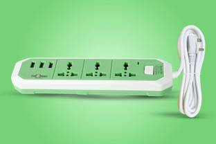 Daily Needs Shop Electrical Extension Cord/Power Strip With 3 USB Ports+3 Socket Extension Board 8 A Three Pin Socket