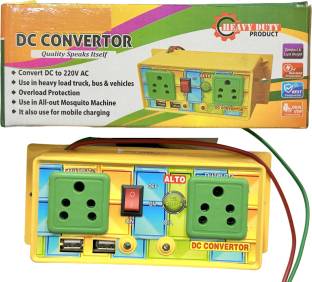 BALRAMA 12-24 Volt DC to 220 Volt AC 12v DC to AC Converter 24v DC to AC Converter Solar 2  Socket Extension Boards