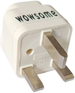 WOWSOME Plug Socket Or Travel Power Plug Adapter 13 A Three Pin Socket