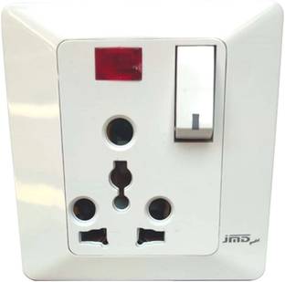 jmD Gold Modular Power Box With International switch and socket Including Led Light 440 A Six Pin Socket