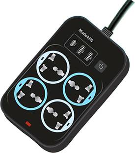 ZIYTRACK 1-C-Type & 2USB Charging Ports 4AC Power Socket Cord Length 1.8 M 10 A Three Pin Socket