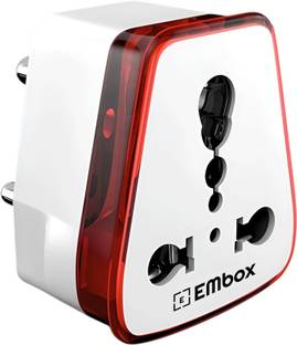 EMBox 6 to 16 amp Converter Plug Useful for 16a Extension Board, A/C,Refrigrator 12.5 A Three Pin Socket