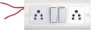 cromium 2 SHOCKET WITHOUT WIRE 2 SWITCH MODULAR SERIES 6 A Five Pin Socket