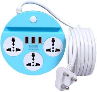 ZIYTRACK Power Extension Cord 2500W Power Converter 3AC Soket 10 A Three Pin Socket