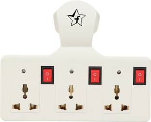 Flipkart SmartBuy 3+3 Multi Socket Universal Multiplug With 3 Sockets 3 Switches & 3 Led Indicator 6 A Three Pin Socket