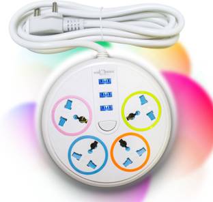 Daily Needs Shop Heavy Multi Plug Switch Extension Board/ Cords With Multiple Uses 3 USB+ 10 A Four Pin Socket