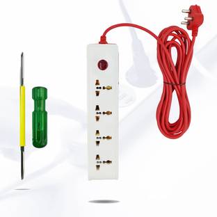 Hillgrove HGCM305M3 Power Extension with 4Socket and 1 Switch with Philip 2in1 Screwdriver 10 A Four Pin Socket