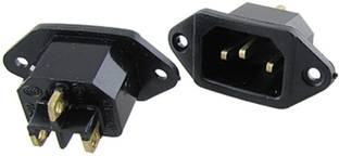 SAHU 10A-C14 Power Replacement Rice Cooker Socket Pin [ 2 PCS. ] Three Pin Socket 20 A Three Pin Socket
