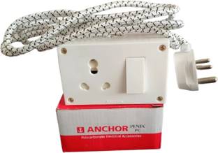 ANCHOR By Penasonic 1 Sockets 1 Switch Power Extension Board 16 A (White, 2 m) 16 A Three Pin Socket