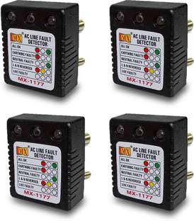 MX AC Electrical Line Fault Detector 3Pin Socket Tester (Pack of 4) 5 A Three Pin Socket