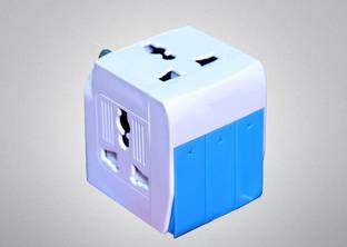 Nirvaana Universal Travel Adapter 3 Pin Multi Plug with Individual Switch,Fuse, Indicator 6 A Three Pin Socket