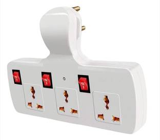 Buyer Choice 3+3Universal Multi Plug Socket Extension Board Power Adapter Individual Switches 3  Socket Extension Boards