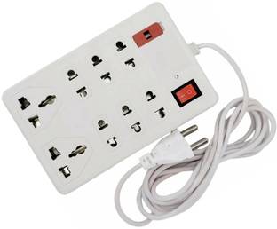 LifoDora 8+1 with Fuse Mini Strip, 8 Socket Extension Boards(White,2.5m) be99 8 A Two Pin Socket