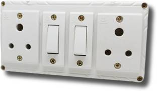 Xtralayers 4way Extension board (2switch 2socket ) 2m wire 6 A Five Pin Socket