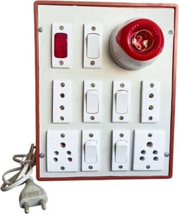 Bhum 4 Socket 5 Switch, 1 indicator,1 Holder (2M wire) 6 A Three Pin Socket
